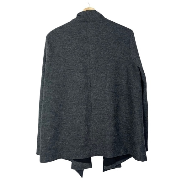 David Lawrence Charcoal Gray Open Front Wool Jacket 14 - Picture 2 of 4